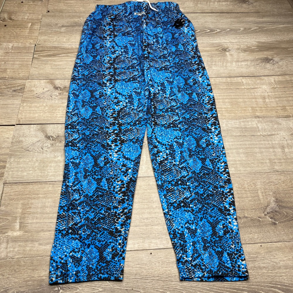 Zubaz Carolina Panthers Pants Mens 2XLTall  Blue Snakeskin NFL Team 36 Inseam